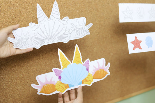 Fun and Imaginative Craft - Shell Crown Printable Activity