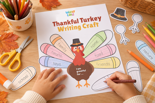Thankful Turkey Craft for Kids: A Fun Thanksgiving Writing Activity