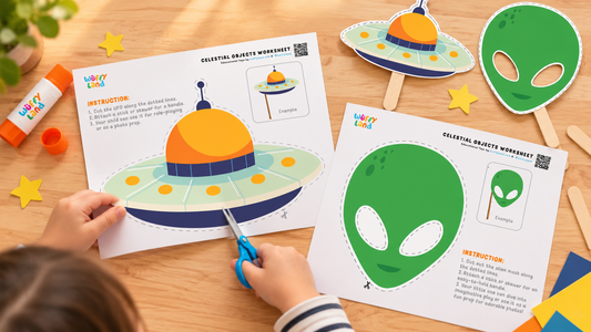 Fun Outer Space Crafts for Kids: Printable UFO and Alien Mask Activities