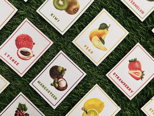 Explore Fruits and Build Vocabulary with 3-Part Montessori Cards!