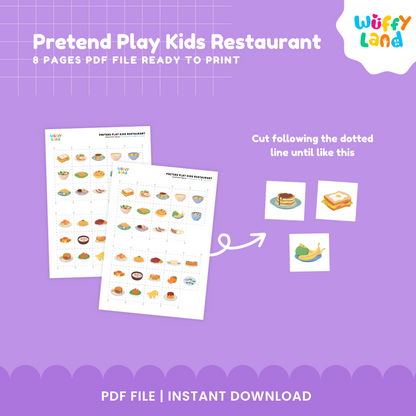 Restoran Anak-Anak Berpura-pura Bermain Cetak - Menu Permainan Dramatis, Formulir Uang &amp; Pesanan