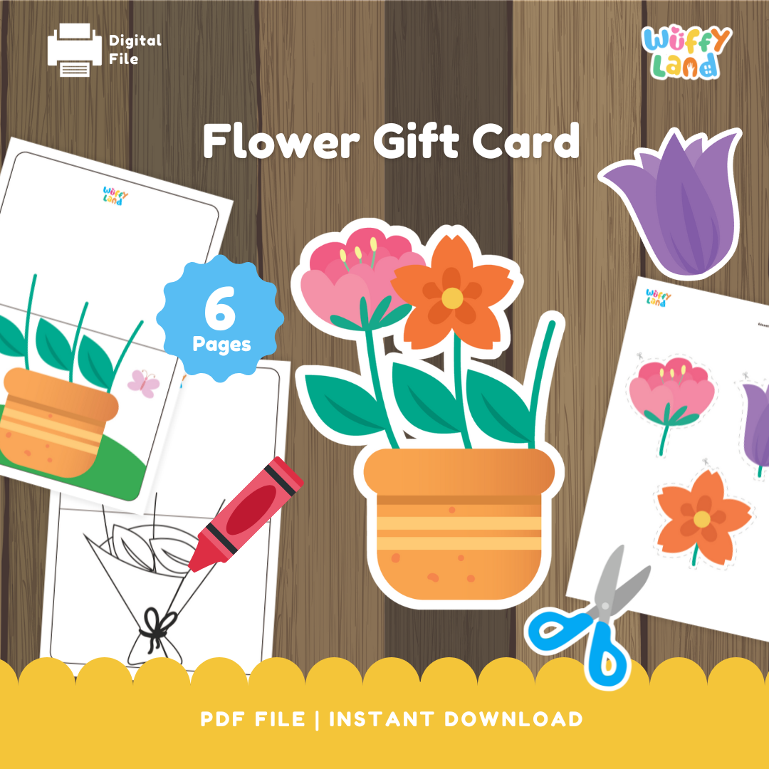 Flower Gift Card Craft - Mother’s Day & Spring Printable Activity for Kids