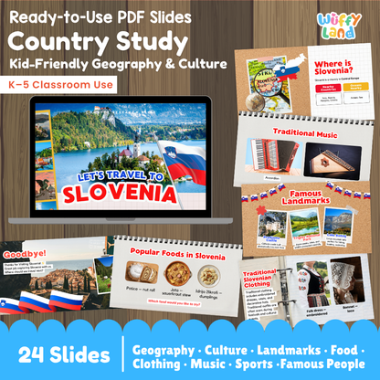 Slovenia Country Study Kid Friendly Geography & Culture PDF Slides