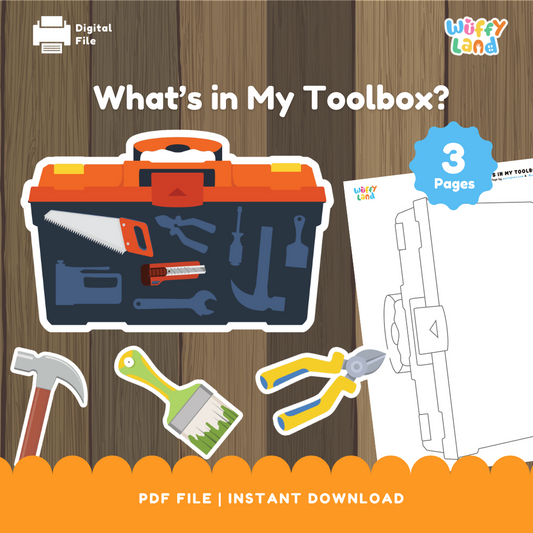 What’s in My Toolbox? Printable Matching & Coloring Activity