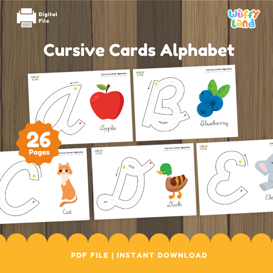 Cursive Cards Alphabet