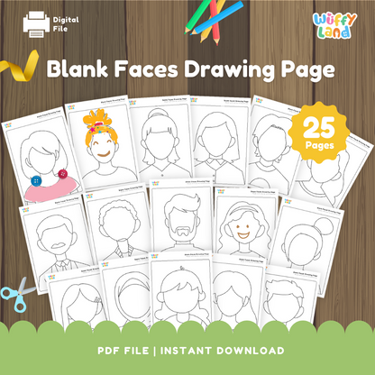 Blank Faces Drawing Page