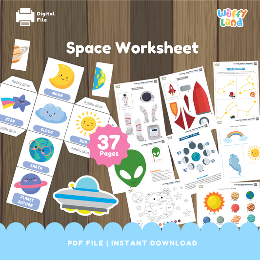 Space Adventure Worksheets for Kids: Fun & Educational Activities | Printable PDF | Instant Download