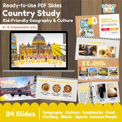 Vatican City Country Study Kid Friendly Geography & Culture PDF Slides