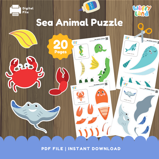 Sea Animal Puzzle for Kids - Educational Sea Life Activities