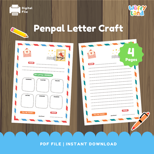 Penpal Letter Craft Printable - Writing Activity for Kids