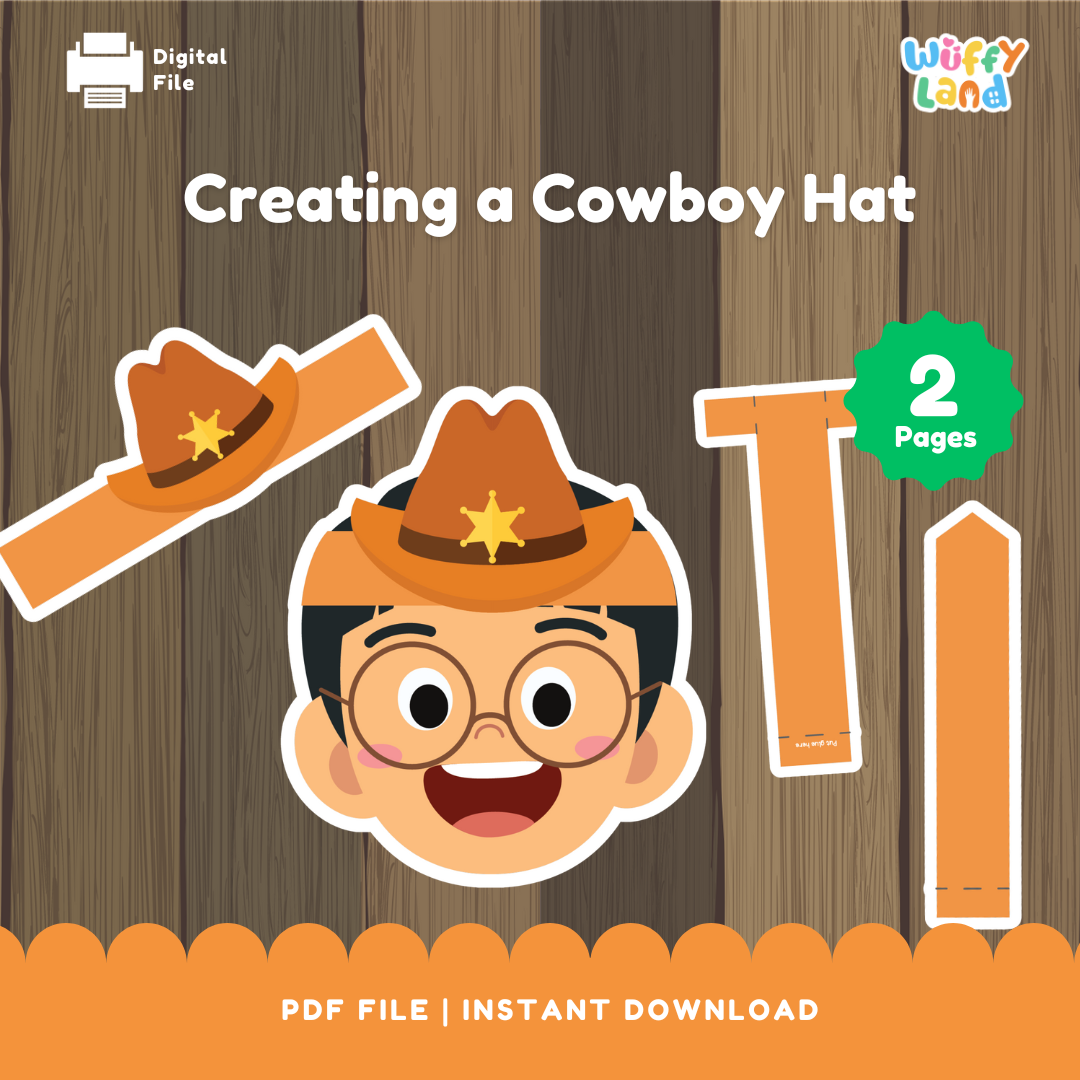 Membuat Topi Koboi - Kerajinan yang Dapat Dicetak untuk Anak-Anak