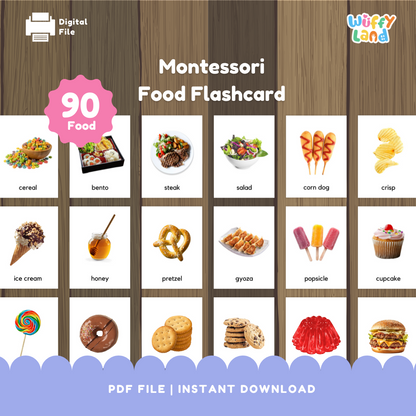 Montessori Food Flashcard