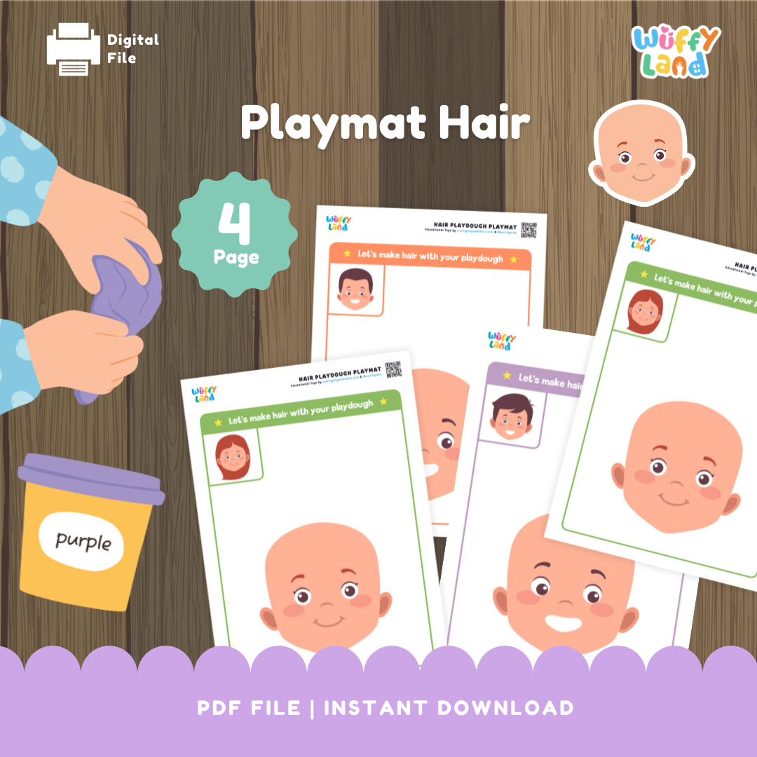 Playmat Hair Styling Activity - 4 Pages of Creative Fun for Kids!