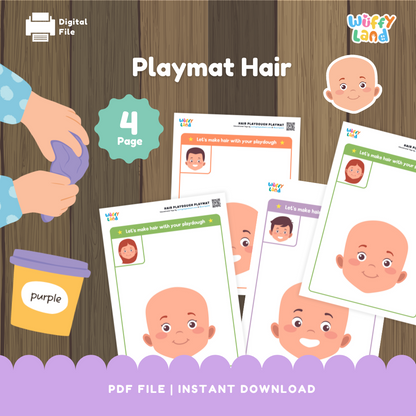 Playmat Hair Styling Activity - 4 Pages of Creative Fun for Kids!