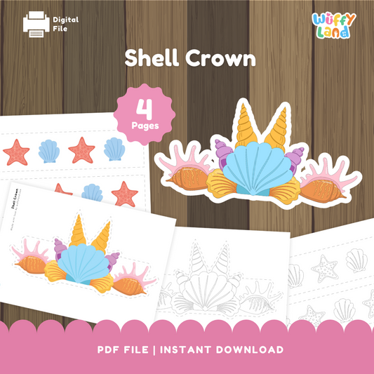 Shell Crown Printable Craft - Fun Ocean-Themed Activity for Kids!