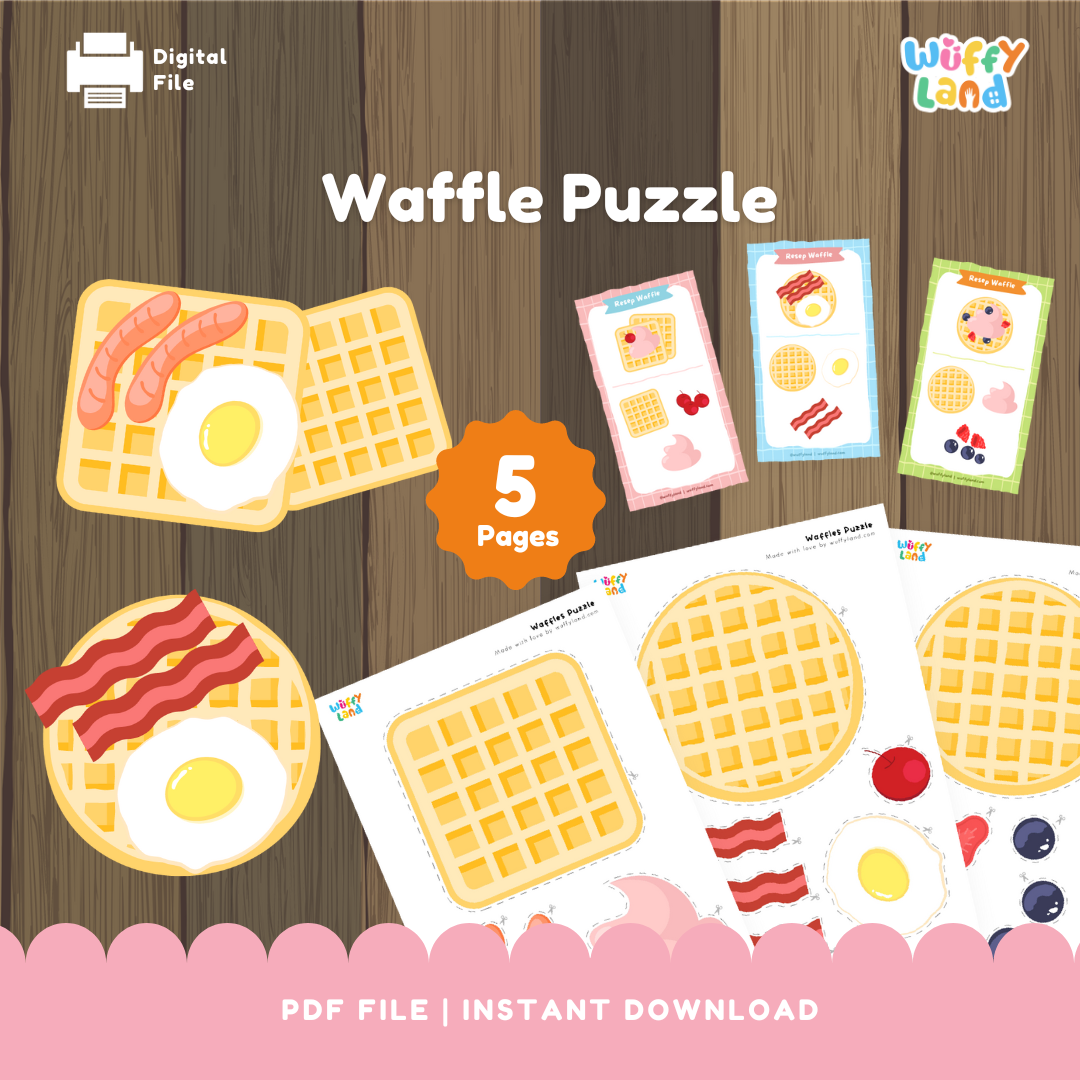 Waffle Puzzle β Build Your Own Waffles Printable Game β wuffyplayandlearn