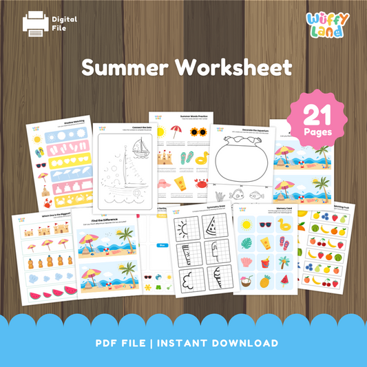 Summer Activity Worksheets - Printable Fun for Preschool & Kindergarten