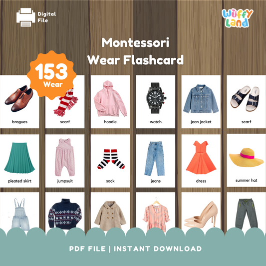 Montessori Wear Flashcard