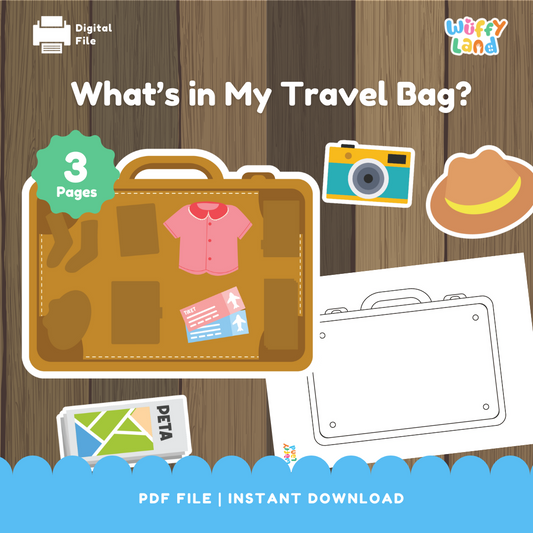 What's in My Travel Bag? - Cut and Paste Activity for Kids