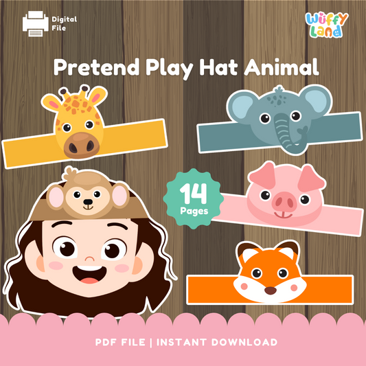 Pretend Play Animal Hat Printable - Fun Kids Activity - Animal Role Play Hats