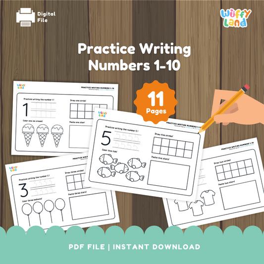 Practice Writing Numbers 1-10