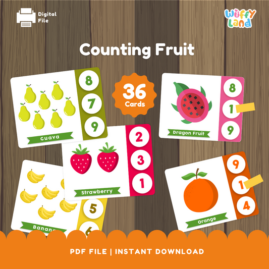 Fruits Peg It Flash Cards