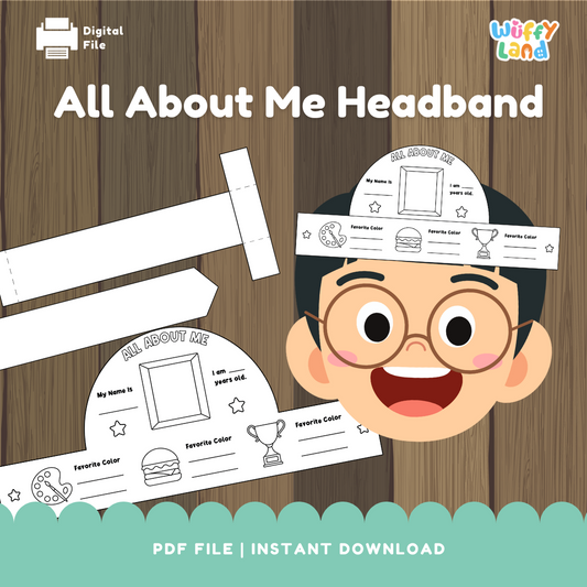 Kerajinan Ikat Kepala All About Me - Topi Kertas untuk Perkenalan di Kembali ke Sekolah