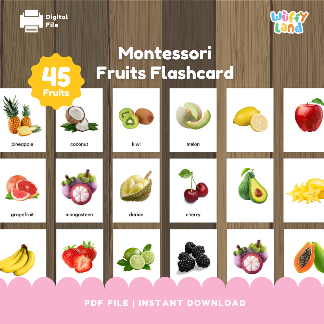 Montessori Fruits Flashcard