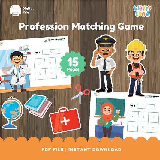 Profession Matching Game - Fun Printable Activity for Kids