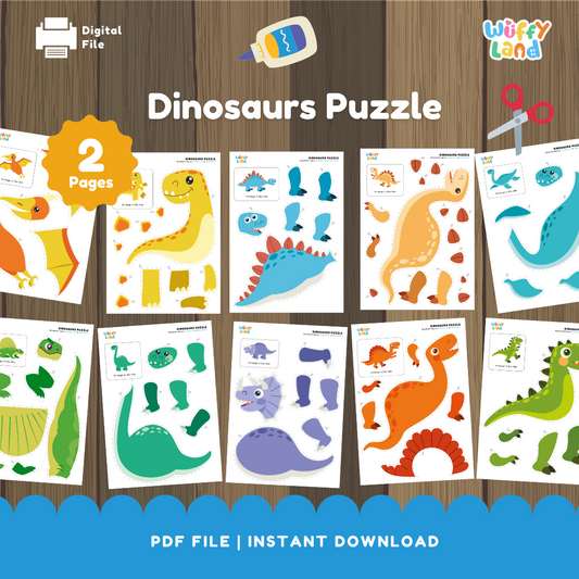 FREE Printable - Dinosaur Puzzle