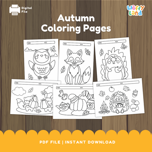 Autumn Coloring Pages - Fall Coloring Sheets for Kids - Printable Fall Activities