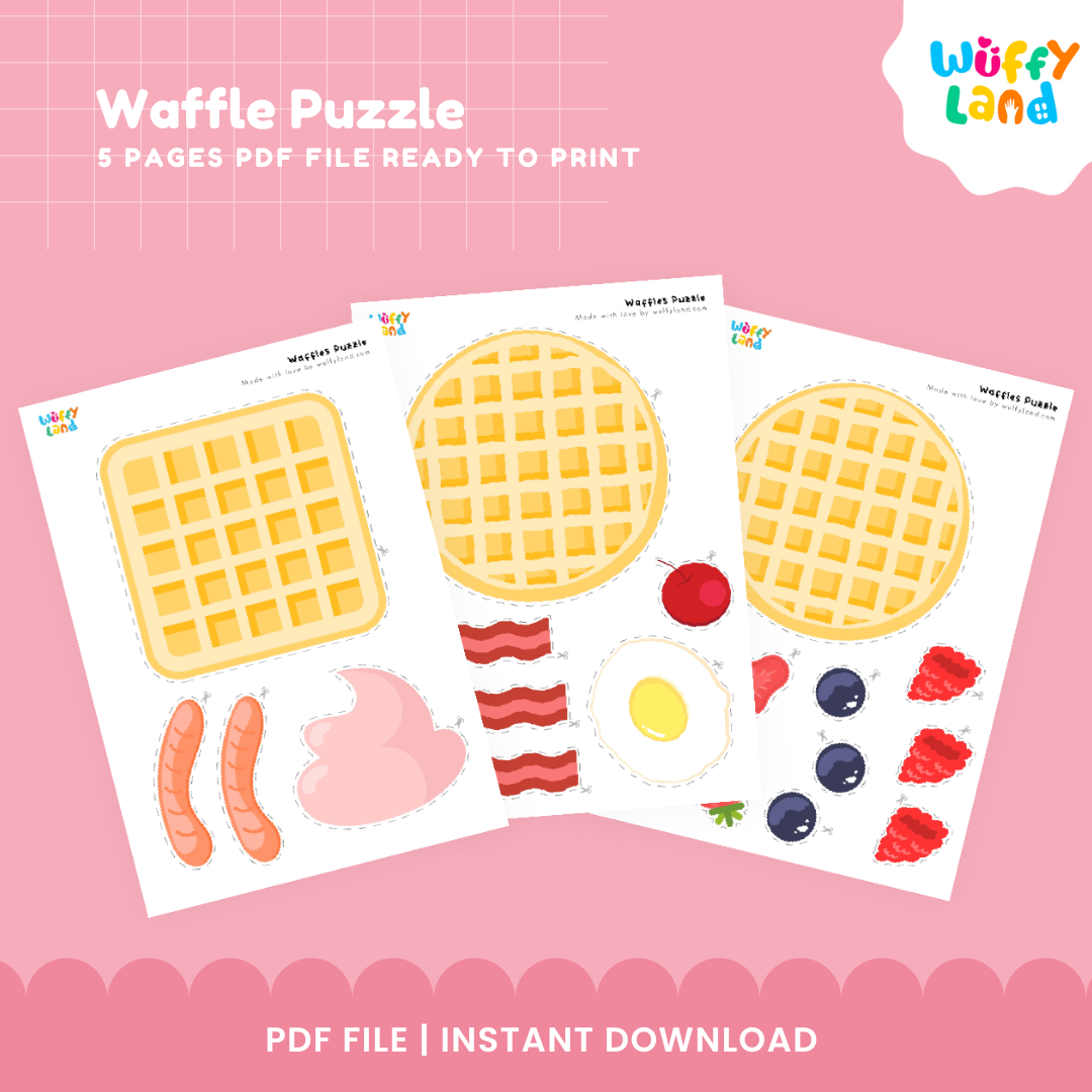 Waffle Puzzle β Build Your Own Waffles Printable Game β wuffyplayandlearn