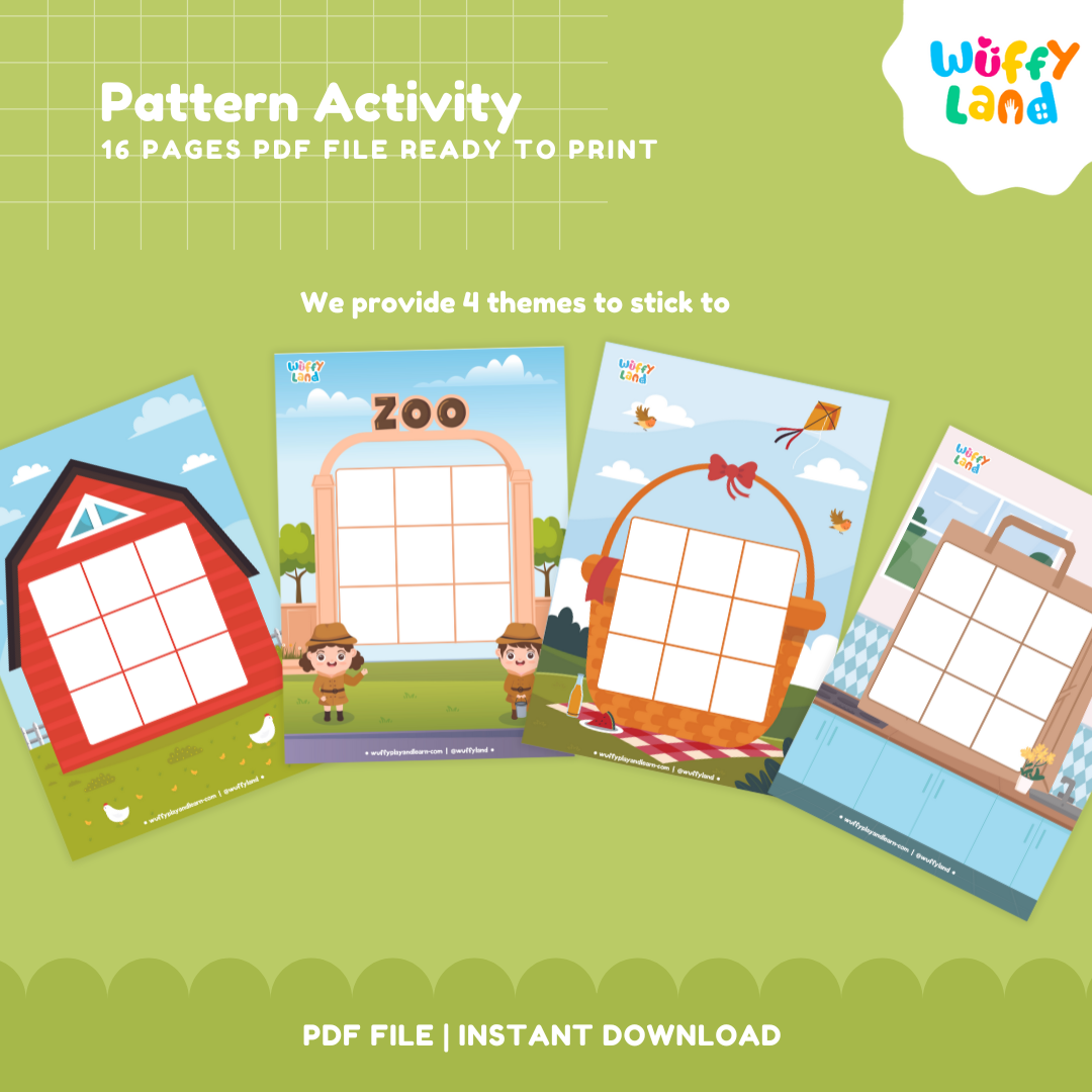 Pattern Recognition Activity for Kids – 16 Pages of Fun Learning Patterns! | PDF File | Instant Download