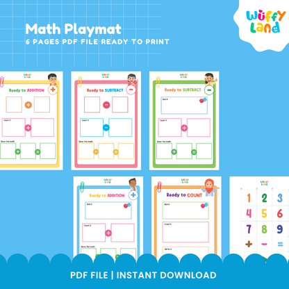 Math Playmat for Kids – Hands-On Math Activities - Addition, Subtraction, &amp; Comparison