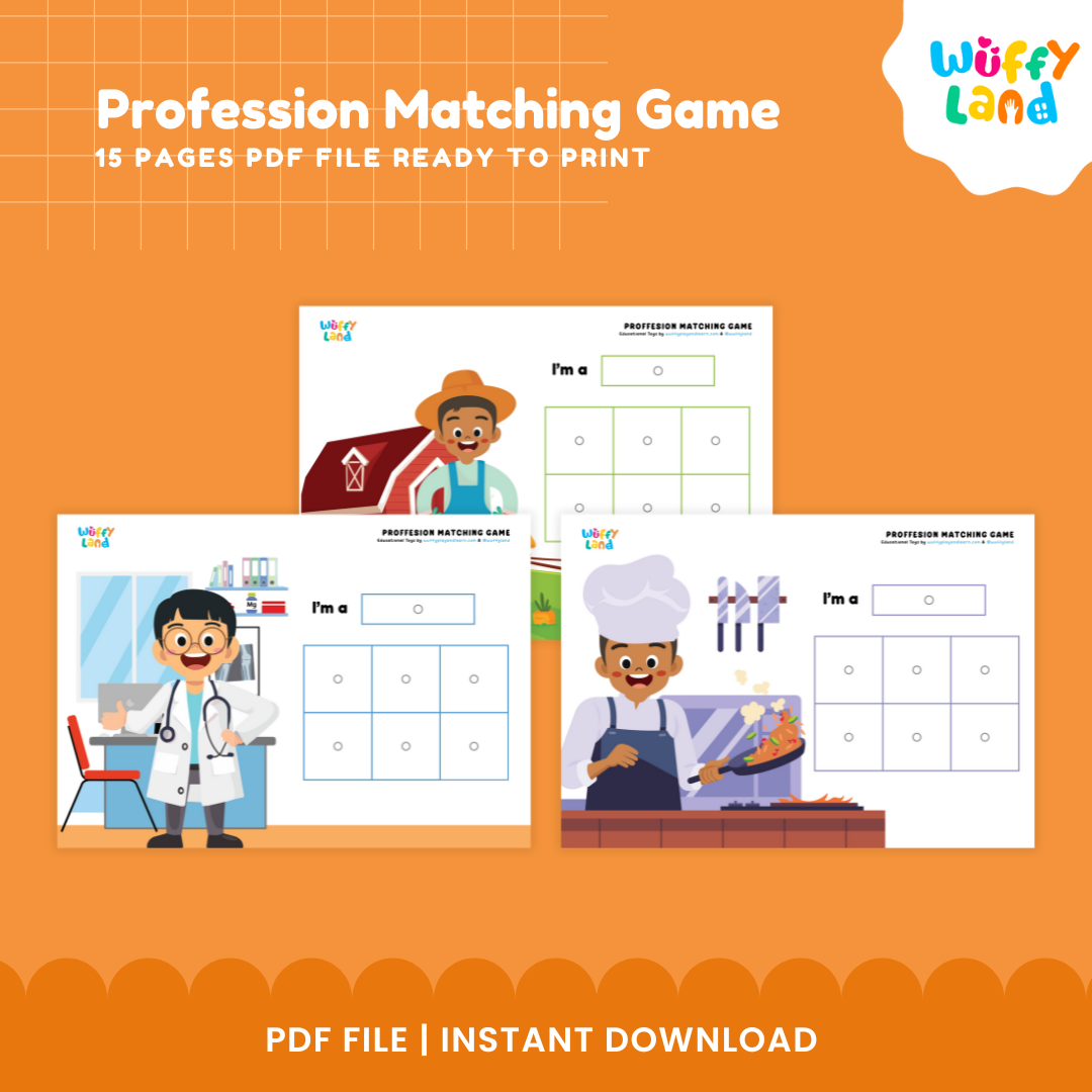 Profession Matching Game - Fun Printable Activity for Kids