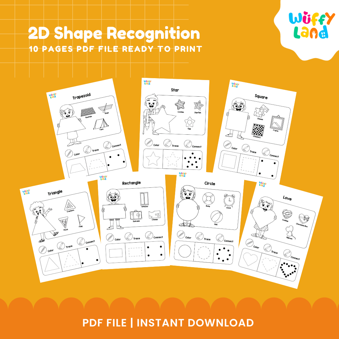 2D Shape Recognition Activities – Fun Printable Worksheets for Kids