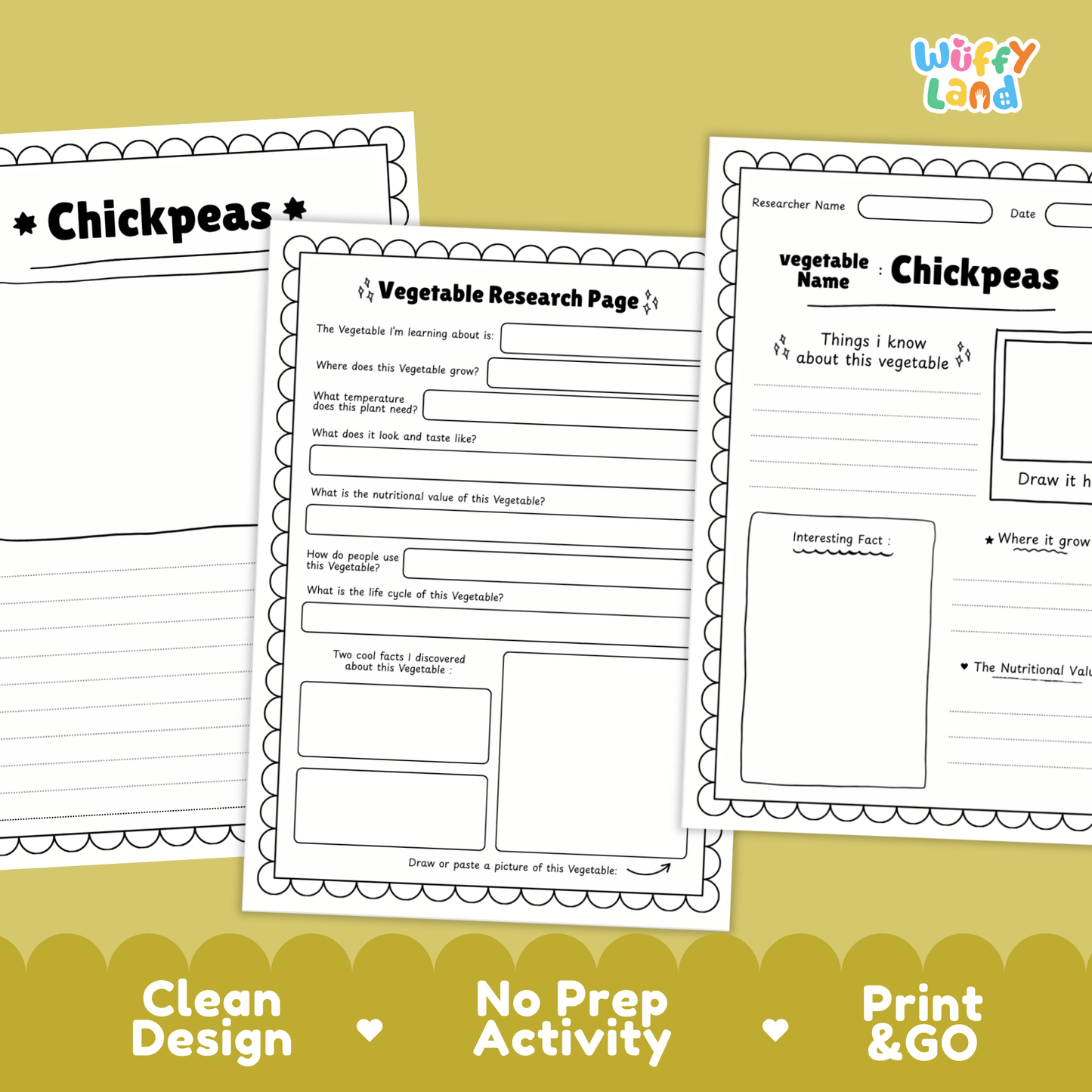 Chickpeas Vegetable Research Activity Worksheet Healthy Eating Science Legumes