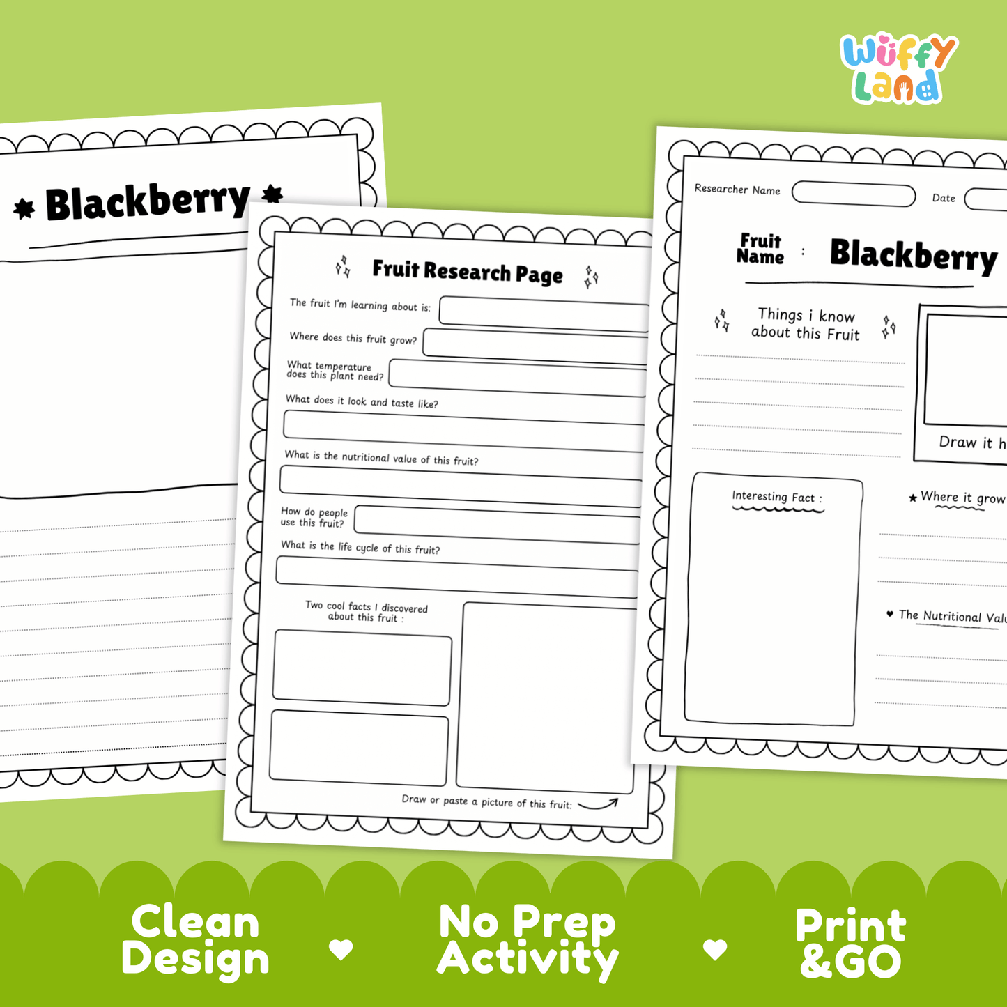 Blackberry Science Activity | Fruit Research Project | Biology | Nature Study