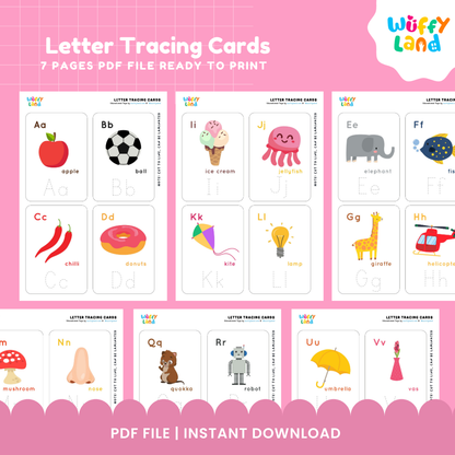 Letter Tracing Cards