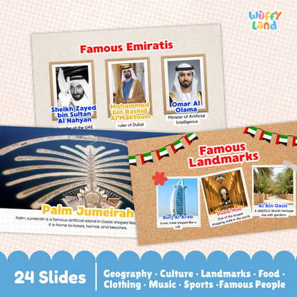 United Arab Emirates Country Study Kid Friendly Geography & Culture PDF Slides