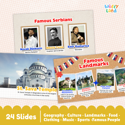 Serbia Country Study Kid Friendly Geography & Culture PDF Slides