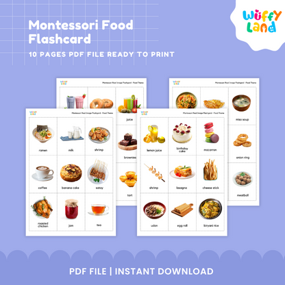 Montessori Food Flashcard