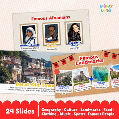 Albania Country Study Kid Friendly Geography & Culture PDF Slides