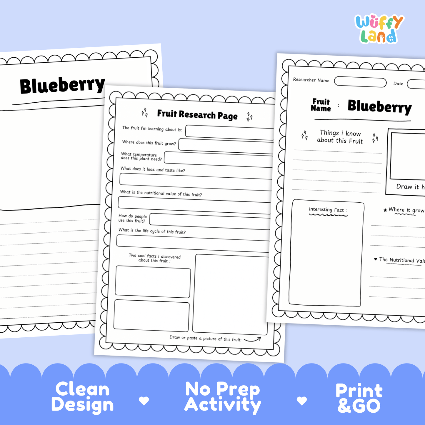 Blueberry Science Activity | Fruit Research Project | Biology | Nature Study
