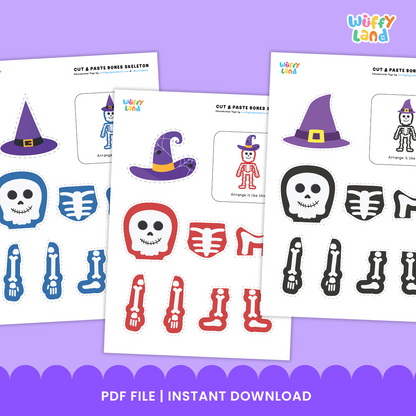 Skeleton Craft Halloween Cut & Paste Activities October Bulletin Board