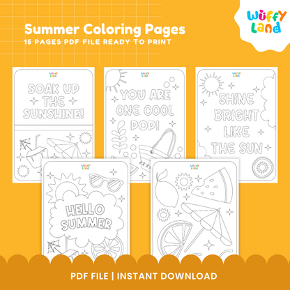 Summer Coloring Pages - Fun End-of-Year Activity for Kids!