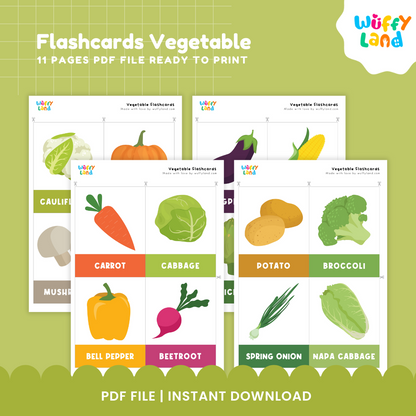 Flash cards Vegetable