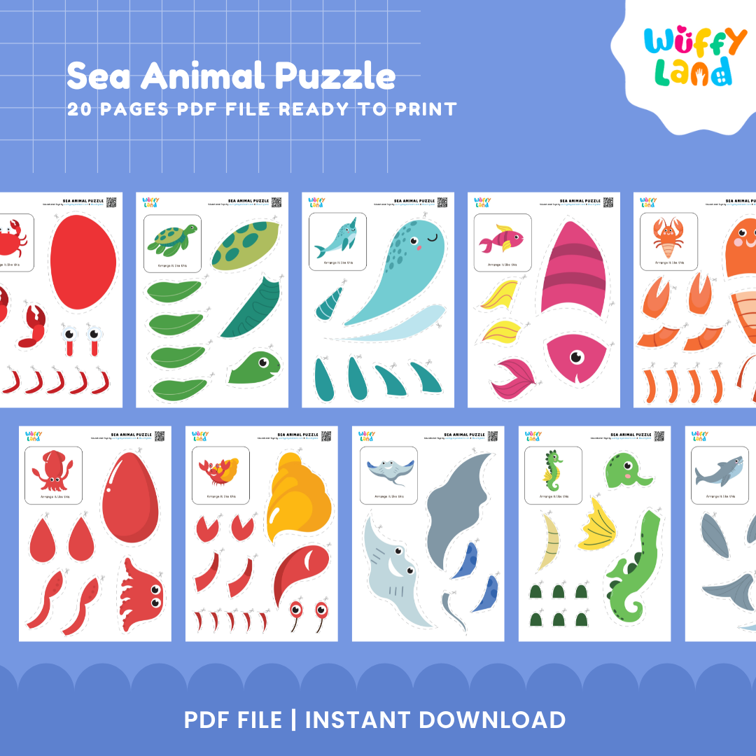 Sea Animal Puzzle for Kids - Educational Sea Life Activities