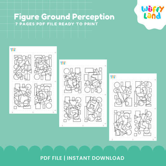Figure Ground Perception Alphabet Activity - Visual Discrimination & Letter Recognition Worksheets