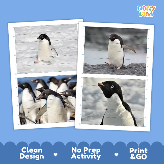Adelia Penguin Cut and Match Activity Printables Worksheets